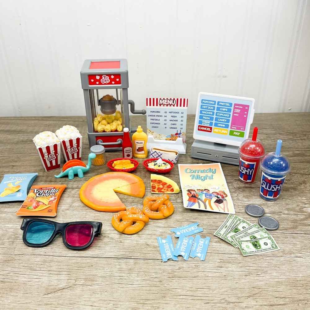 Our Generation Movie Theater Snack Bar Accessory Set for 18 inch Dolls Food Lot